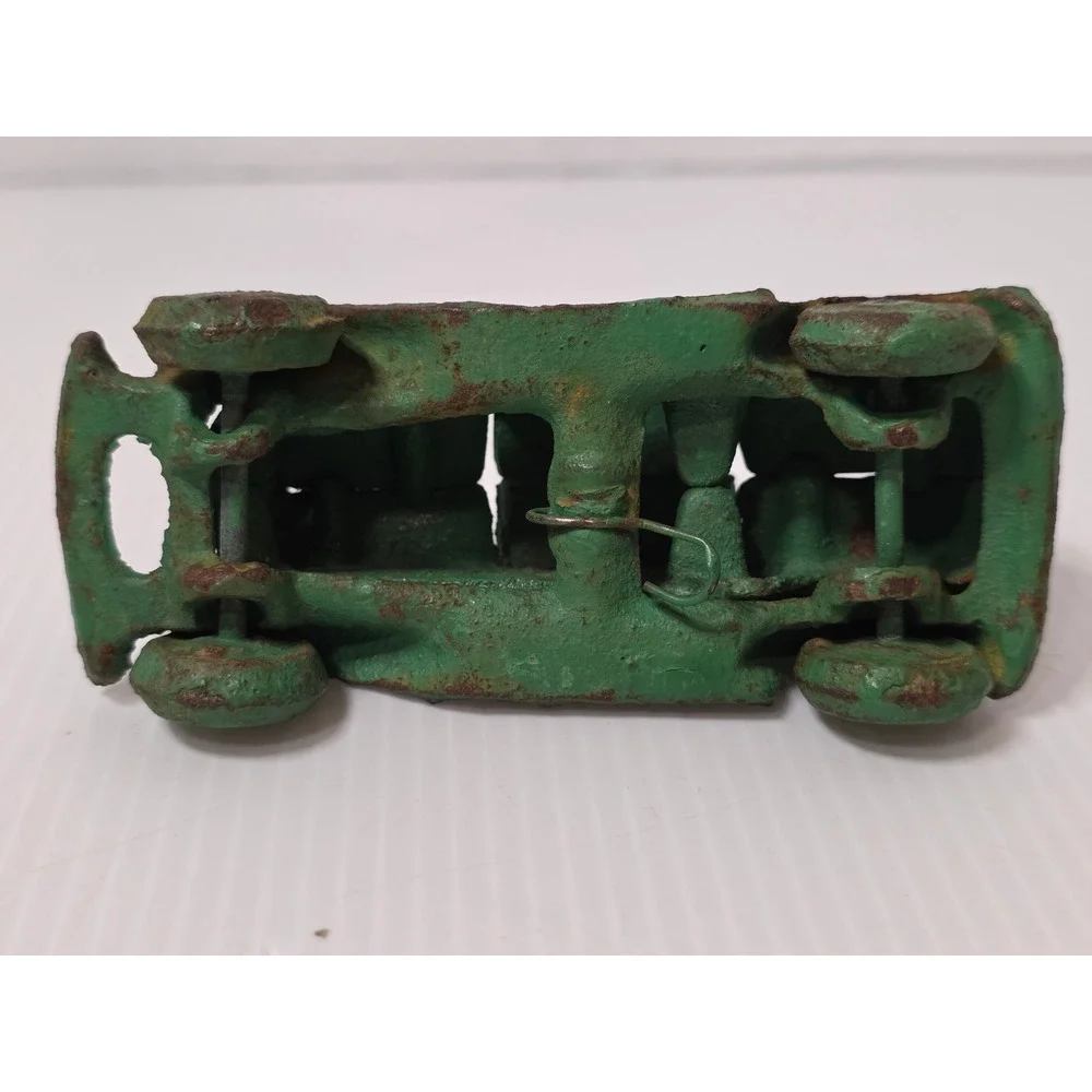 Unbranded Antique Take Apart Car Small Green Fair Cast Iron Coupe